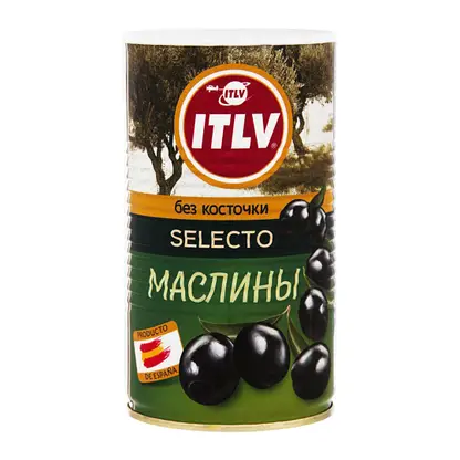 Изображение товара Маслины Itlv черные без косточек 370мл