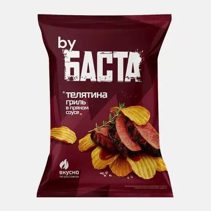 Чипсы рифлёные телятина гриль и пряный соус By Баста 120г