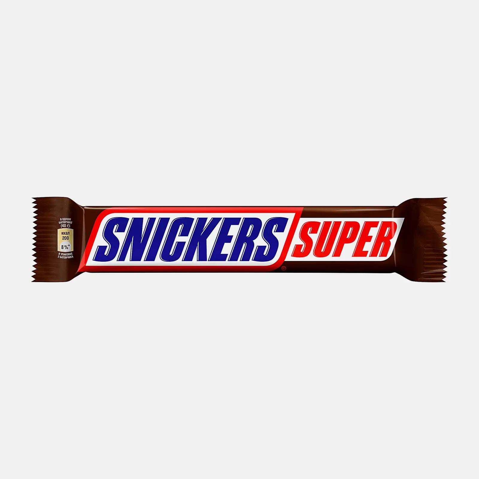 Батончик шоколадный Snickers Super с карамелью арахисом и нугой 80г
