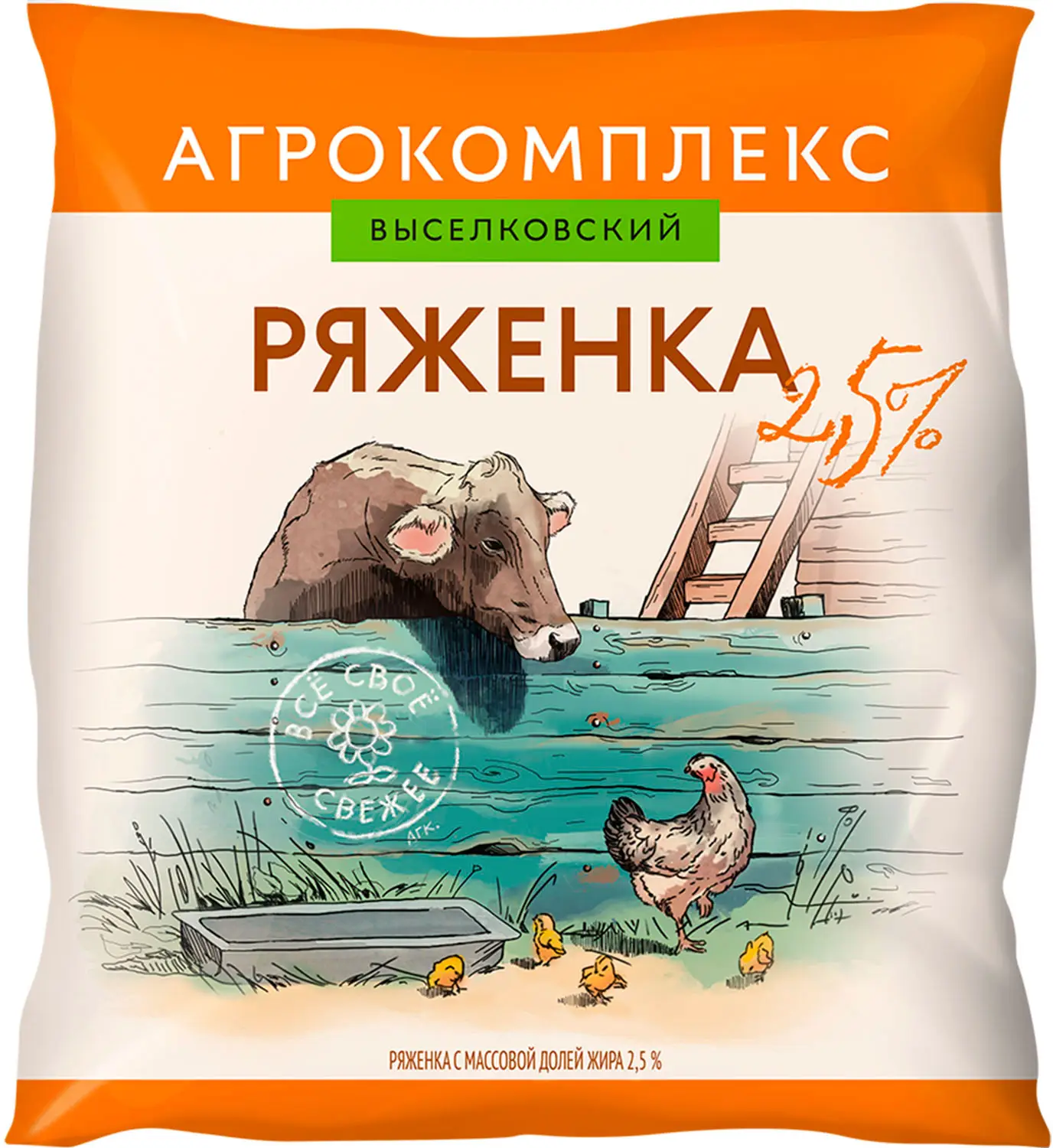 Ряженка Агрокомплекс 2.5% 450г - Магнит-Продукты