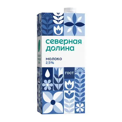 Изображение товара Молоко Северная Долина ультрапастеризованное 2.5% 950г