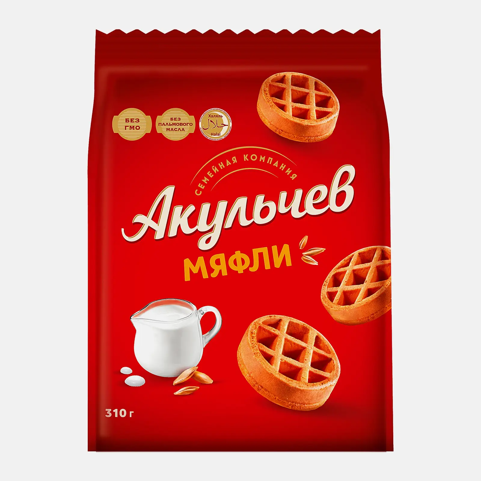Вафли-мяфли мягкие Акульчев 310г