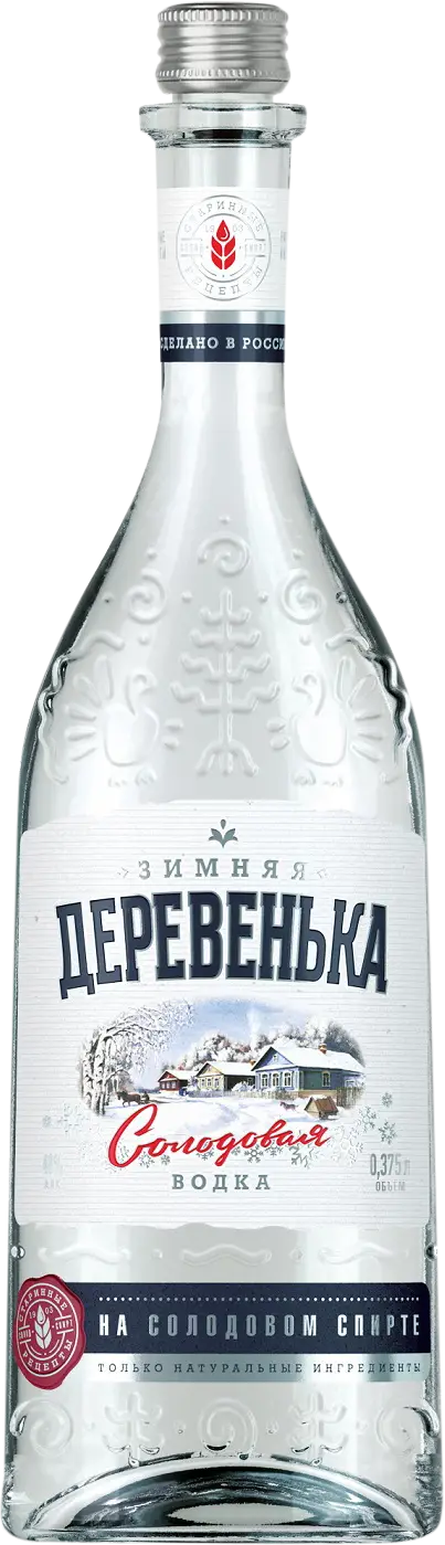 Изображение товара Водка Зимняя деревенька солодовая 40% 375мл Россия