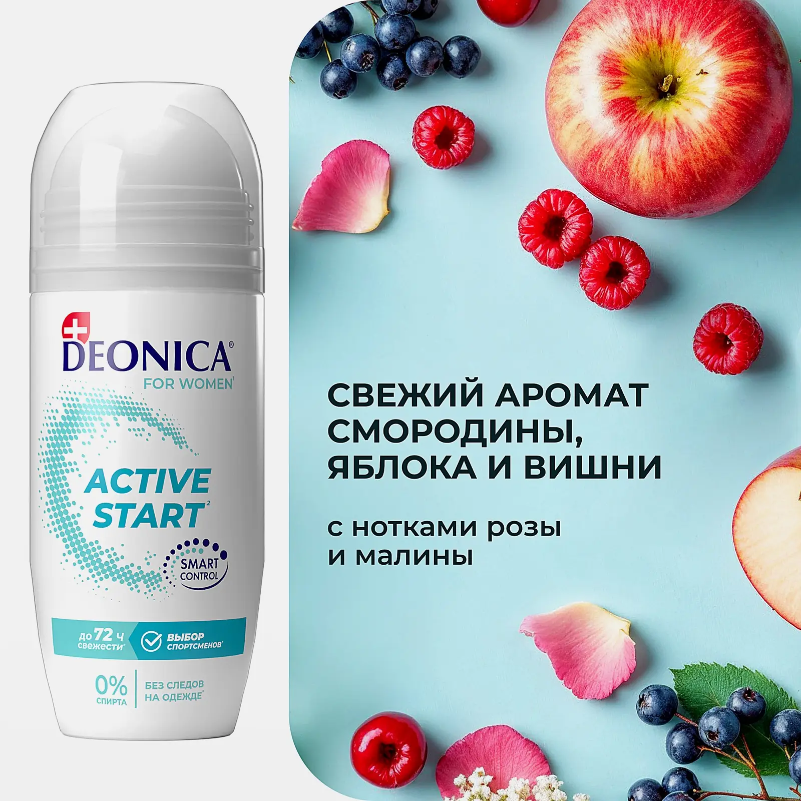 Женский антиперспирант Active Start роликовый Deonica 50мл