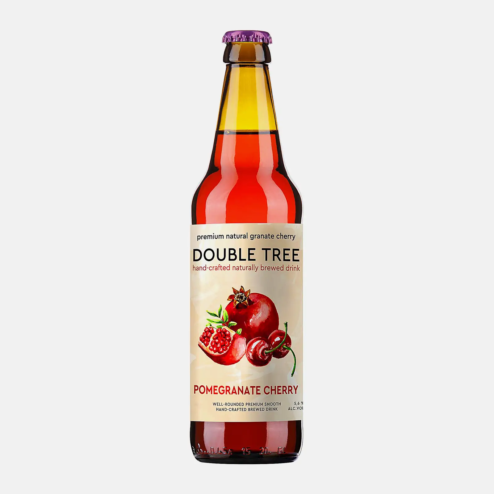 Изображение товара Медовуха Double Tree Гранат-вишня 5.6% 450мл натуральный алкогольный напиток