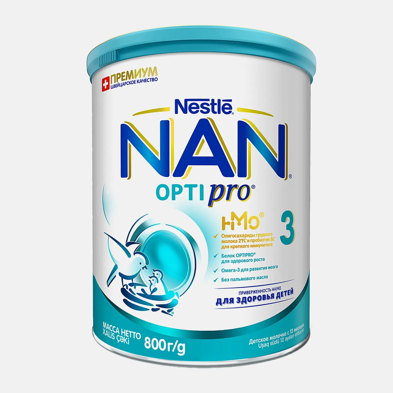 Молочко детское NAN 3 OptiPro с 12 месяцев 800г
