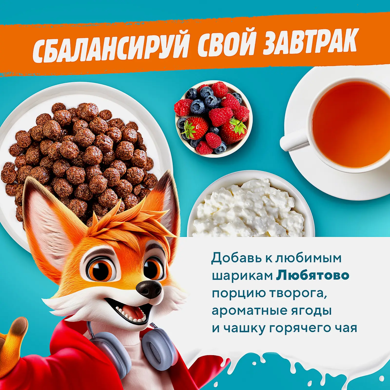 Готовый завтрак Любятово Шарики шоколадные 500г
