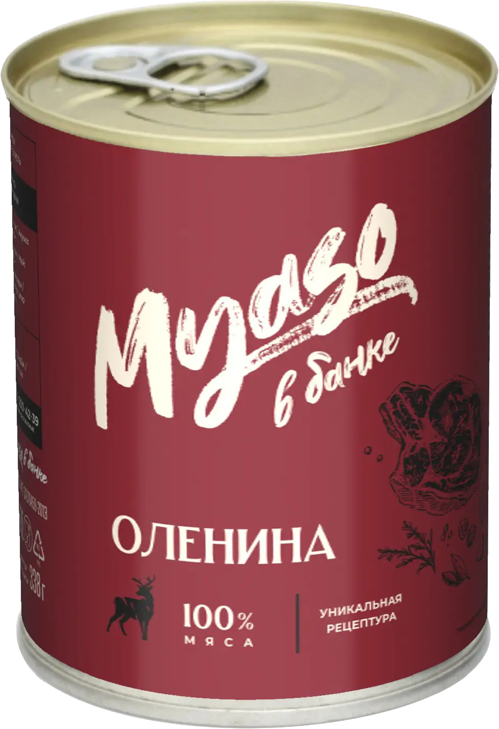 Оленина Myaso в банке тушеная классическая 338г - Магнит-Продукты