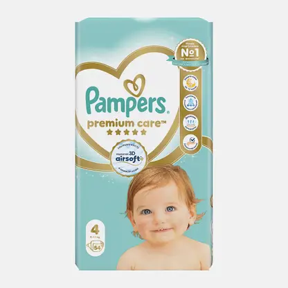 Подгузники Pampers Premium Care 4 Maxi 9-14кг 54 штуки
