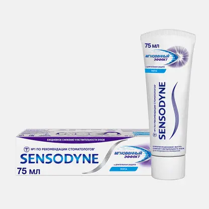 Зубная паста Sensodyne Мгновенный Эффект для чувствительных зубов с фтором 75мл