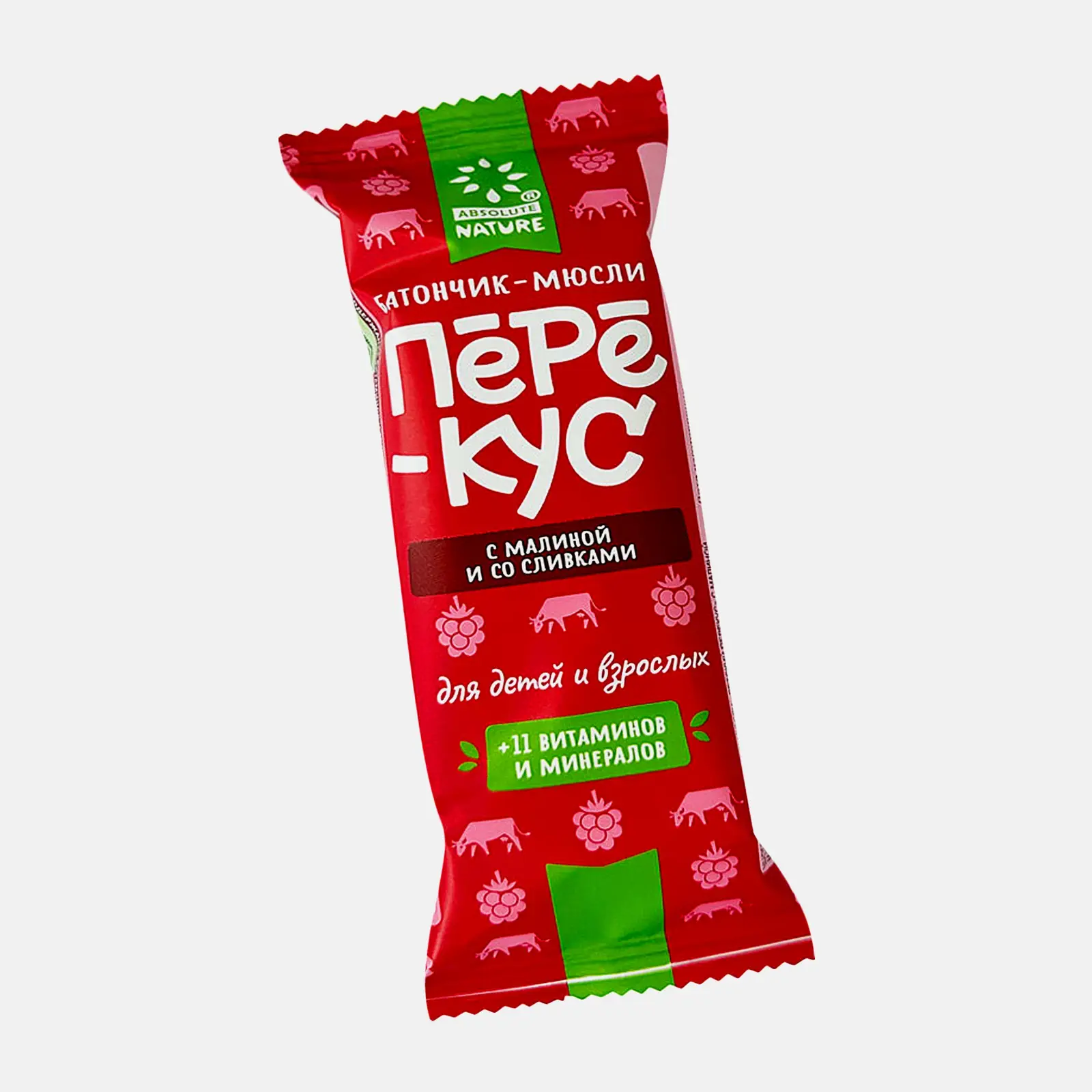 Батончик Детский перекус Малина-сливки 25г