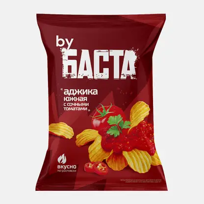 Чипсы рифлёные аджика южная с томатами By Баста 120г