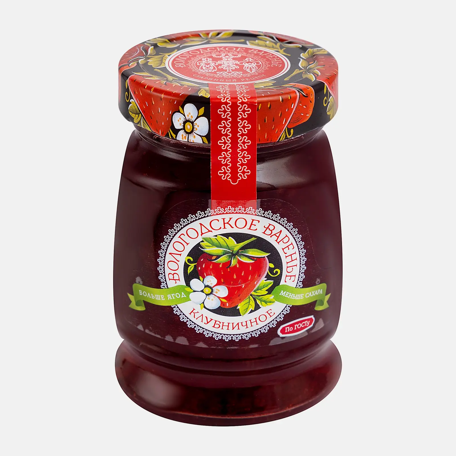 Изображение товара Вологодское Клубничное Варенье 370г натуральный продукт для десертов и завтрака