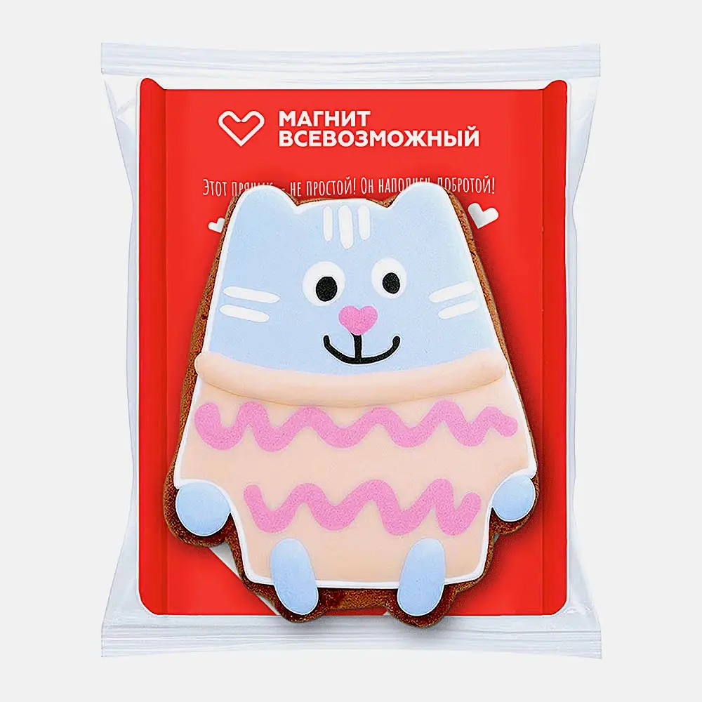 Изображение товара Пряник Добрый Наивно Очень 70 г натуральное лакомство со специями и глазурью