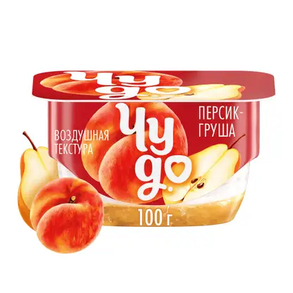 Изображение товара Десерт творожный Чудо Персик груша 4.2% 100г