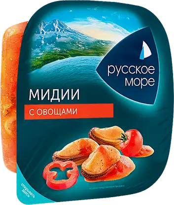 Мидии Русское море с овощами 150г