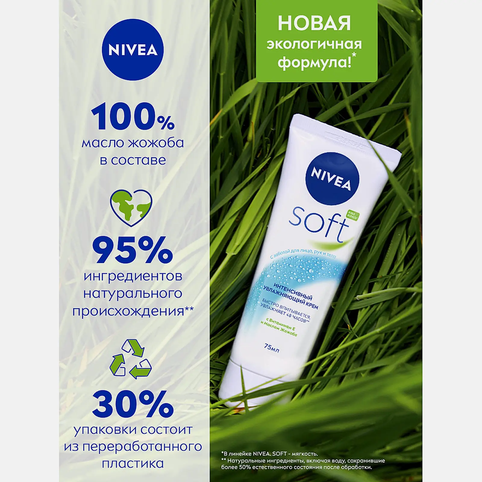 Увлажняющий крем интенсивный NIVEA Soft 75мл