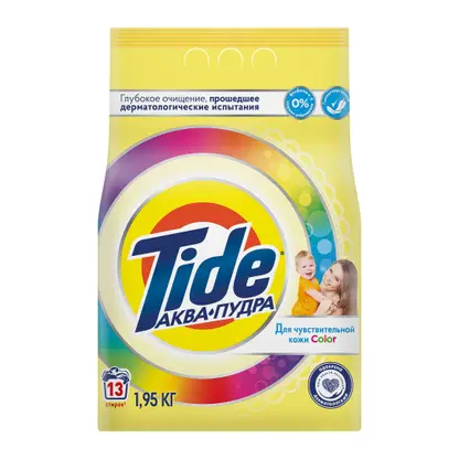 Изображение товара Тide Color Автомат для чувствительной кожи 1.95 кг гипоаллергенный универсальный порошок