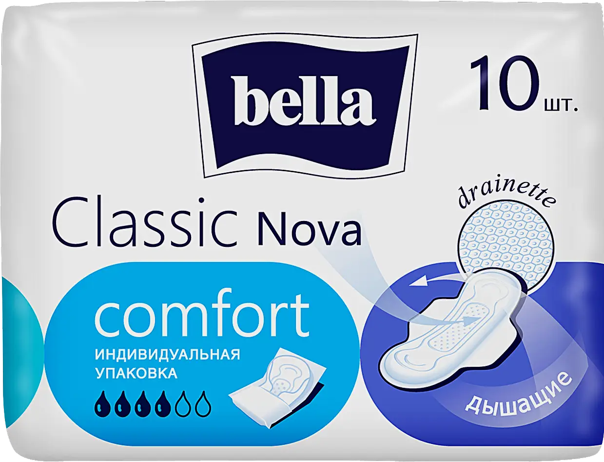 Прокладки Bella Classic Nova Comfort дышащие 10шт