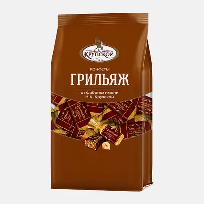 Конфеты Грильяж от фабрики им. Крупской КФ Крупской 200г