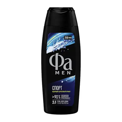 Изображение товара Гель для душа Спорт бодрящий цитрусовый аромат Фа Men 250мл