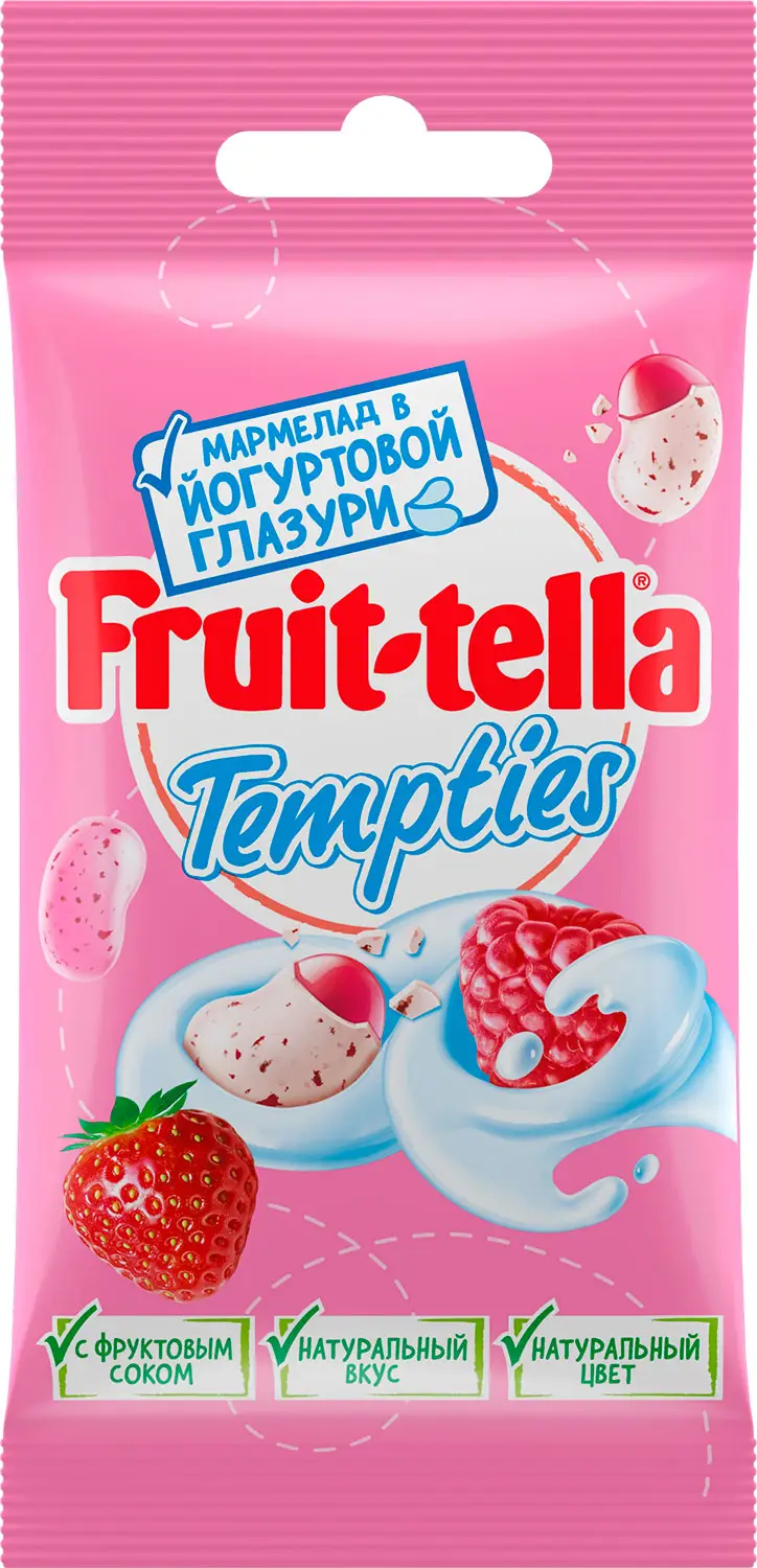 Мармелад Fruittella Tempties жевательный в йогуртовой глазури 35г -  Магнит-Продукты