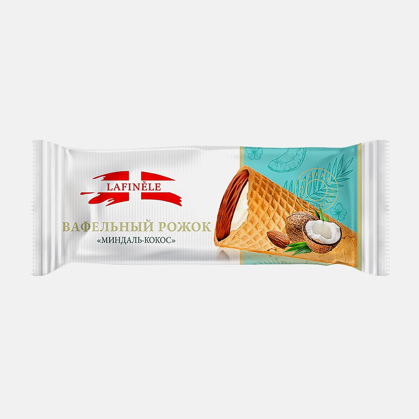 Вафельный рожок миндаль-кокос Lafinele 40г