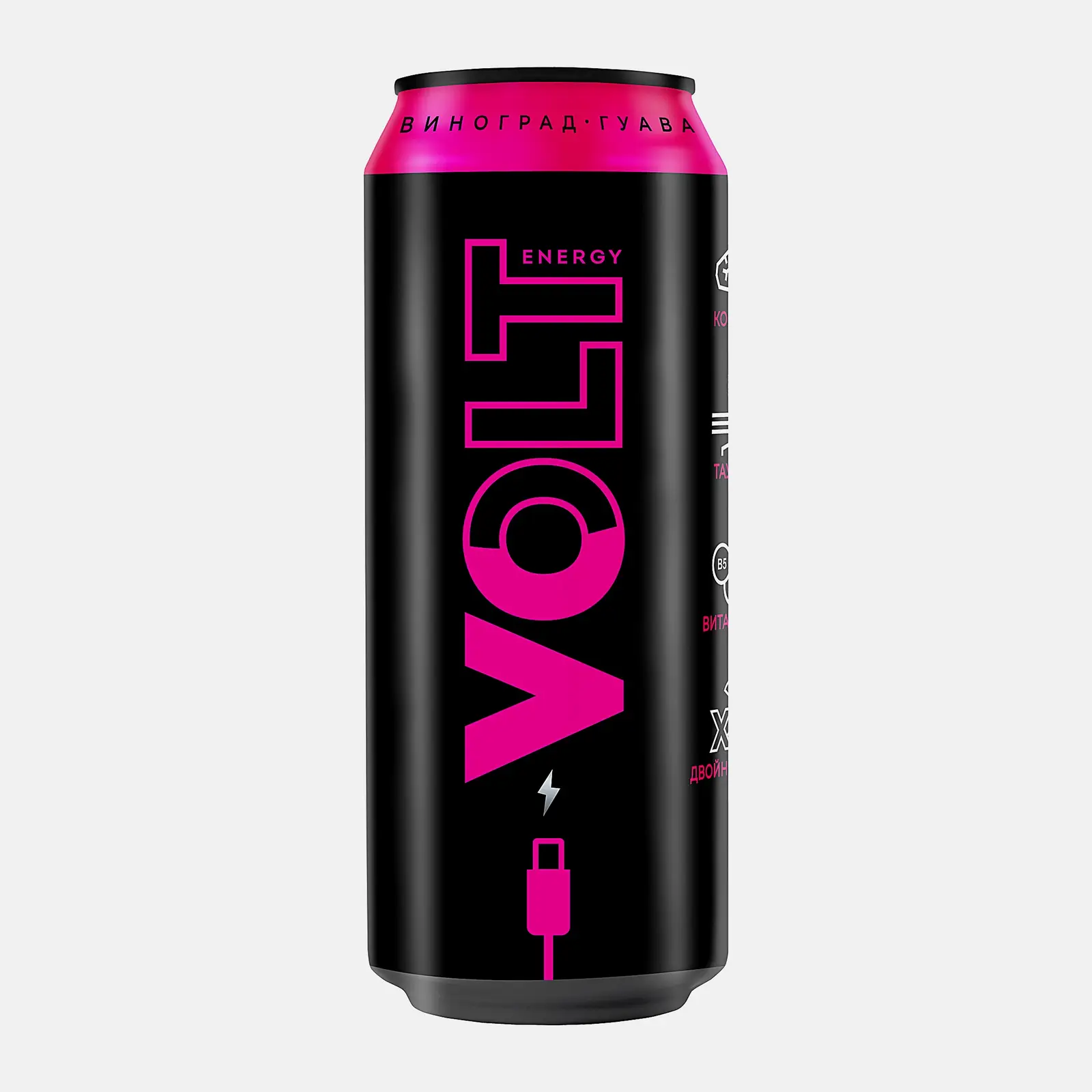 Изображение товара Энергетический напиток Volt Energy Виноград-Гуава 450 мл для повышения бодрости и энергии