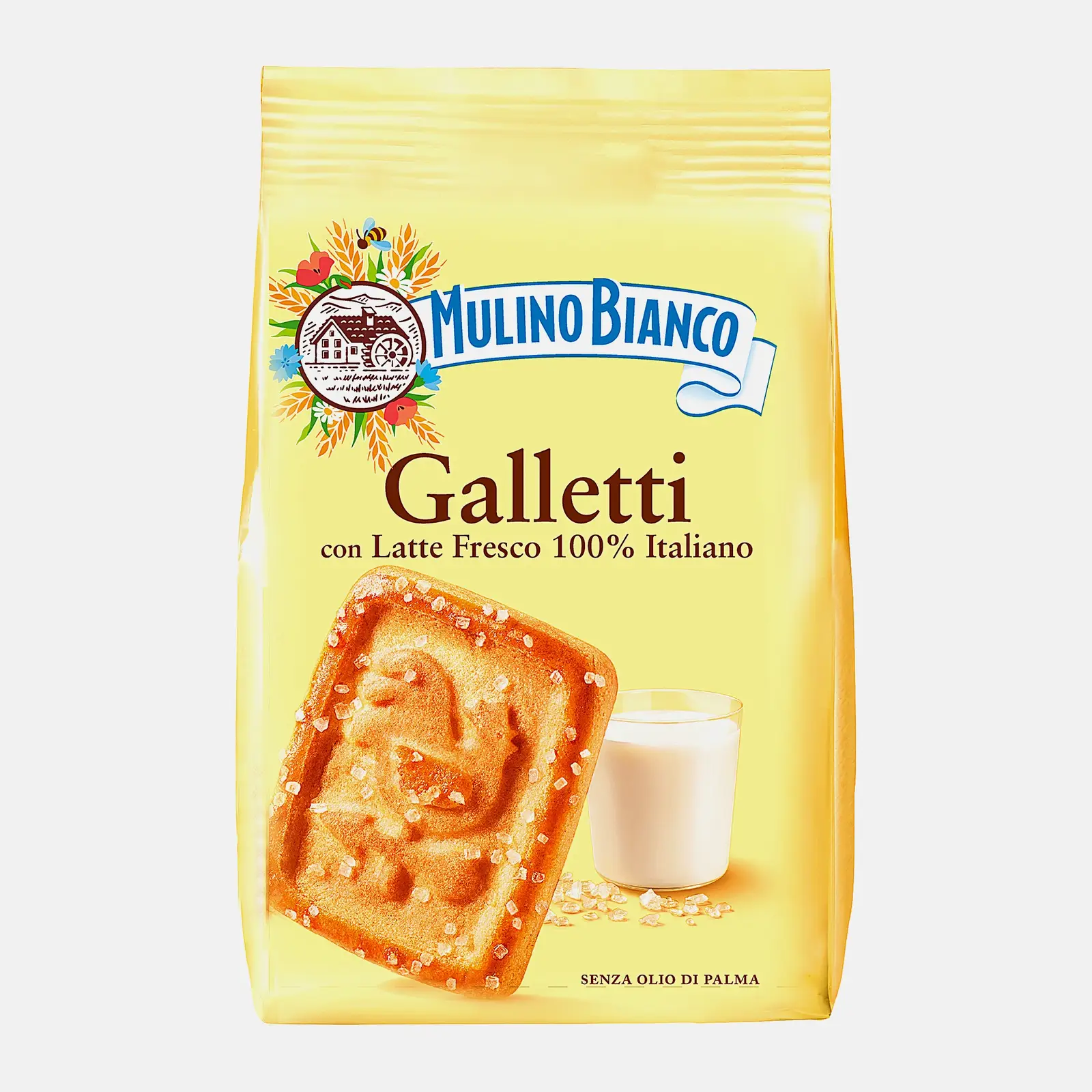 Изображение товара Печенье Mulino Bianco Галлетти сахарное 350г с натуральными компонентами и молочно-ванильным вкусом