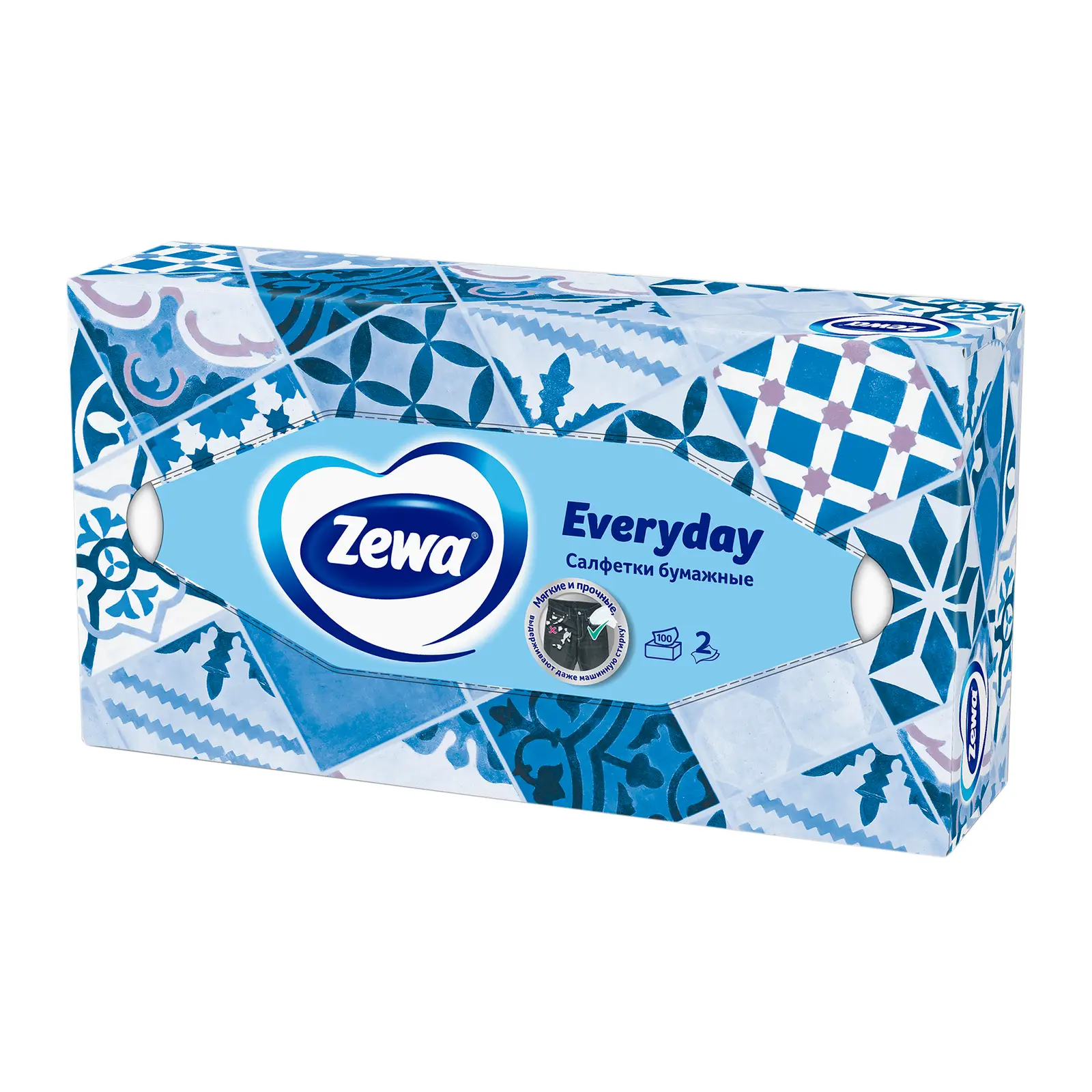 Салфетки бумажные Zewa Everyday 2 слоя 100шт