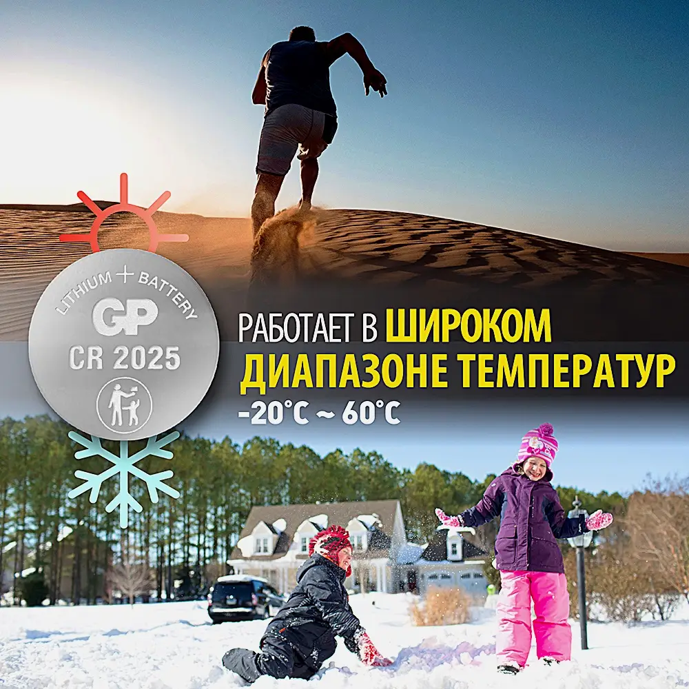 Батарейки GP CR2025 литиевые 2шт
