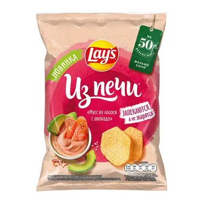 Изображение товара Чипсы Lays из печи мусс из лосося и авокадо 81г