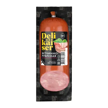 Изображение товара Колбаса Delikaiser Ветчинно-рубленая полукопченая 400г