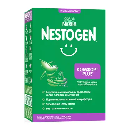 Изображение товара Смесь Nestogen 1 Комфорт Plus молочная сухая c 0 месяцев 600г Изображение товара Смесь Nestogen 1 Комфорт Plus молочная сухая c 0 месяцев 600г