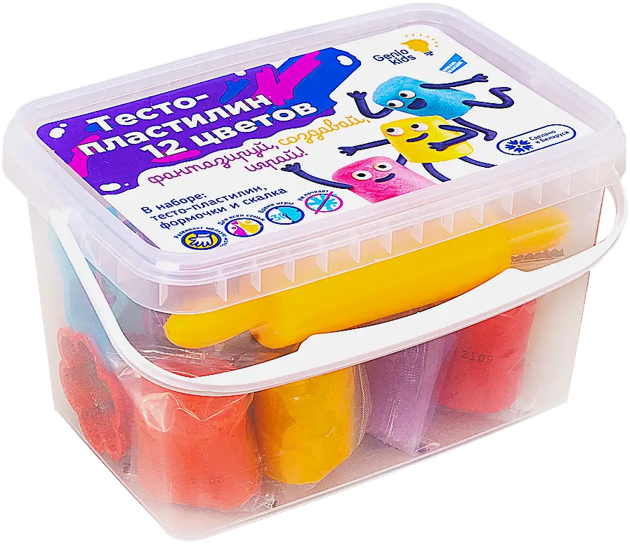 Игровой набор для лепки Genio Kids 12 цветов 13.5*12*20см