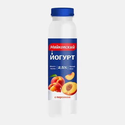 Йогурт Майкопский с персиком 2.5% 270г