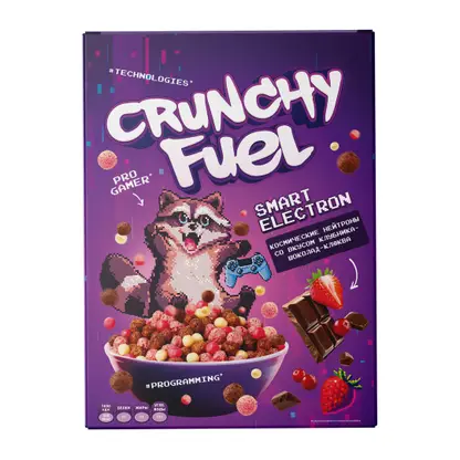 Изображение товара Готовый завтрак Crunchy Fuel Smart Elec Космический Клубника-шоколад-клюква 200г