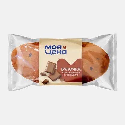Булочка с кусочками шоколада Моя цена 30г