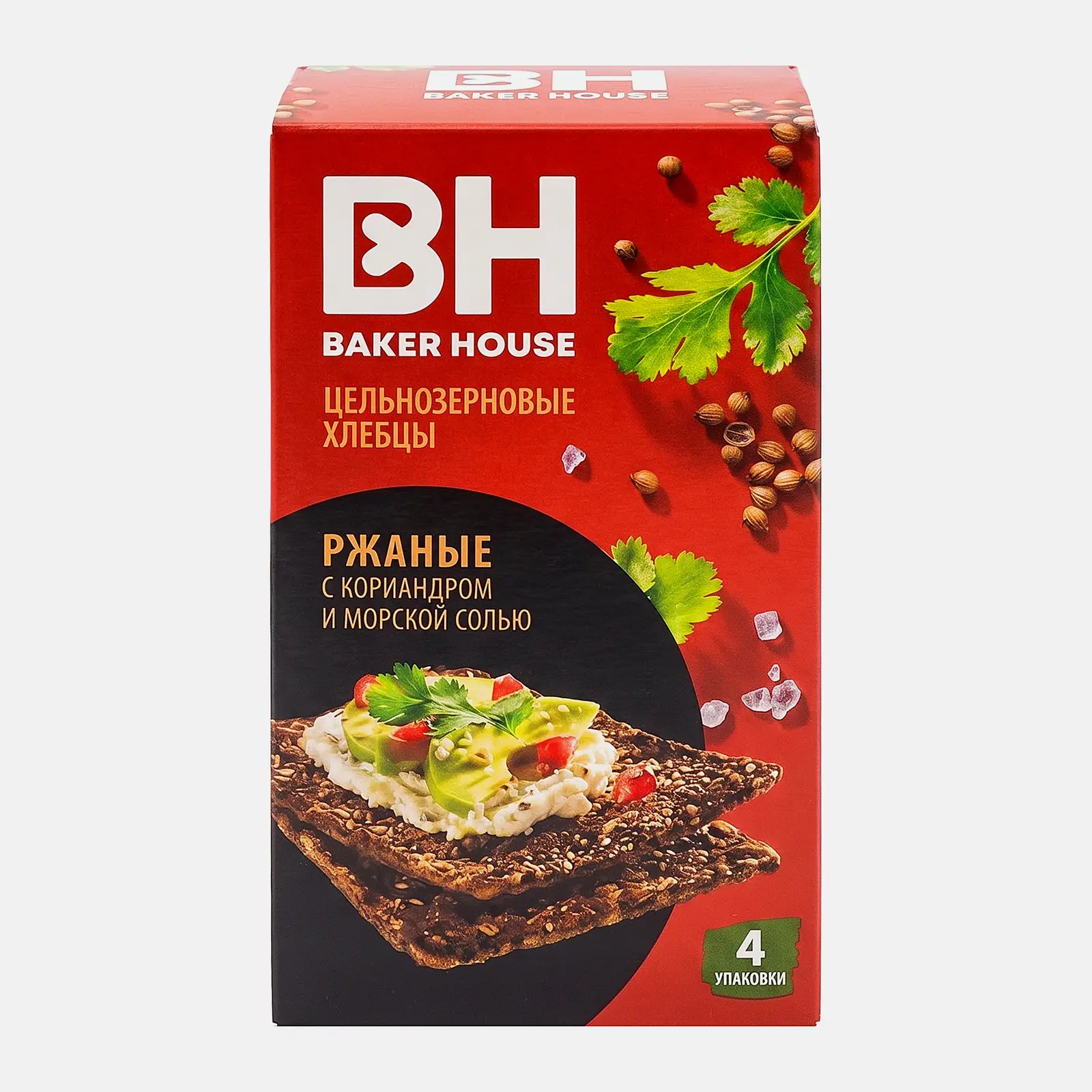 Хлебцы цельнозерновые Скандинавские ржаные Baker House 180г