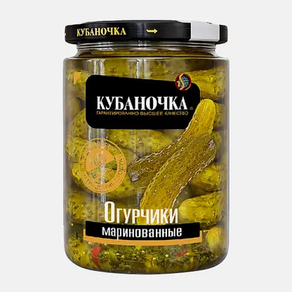 Огурцы Кубаночка маринованные 680г