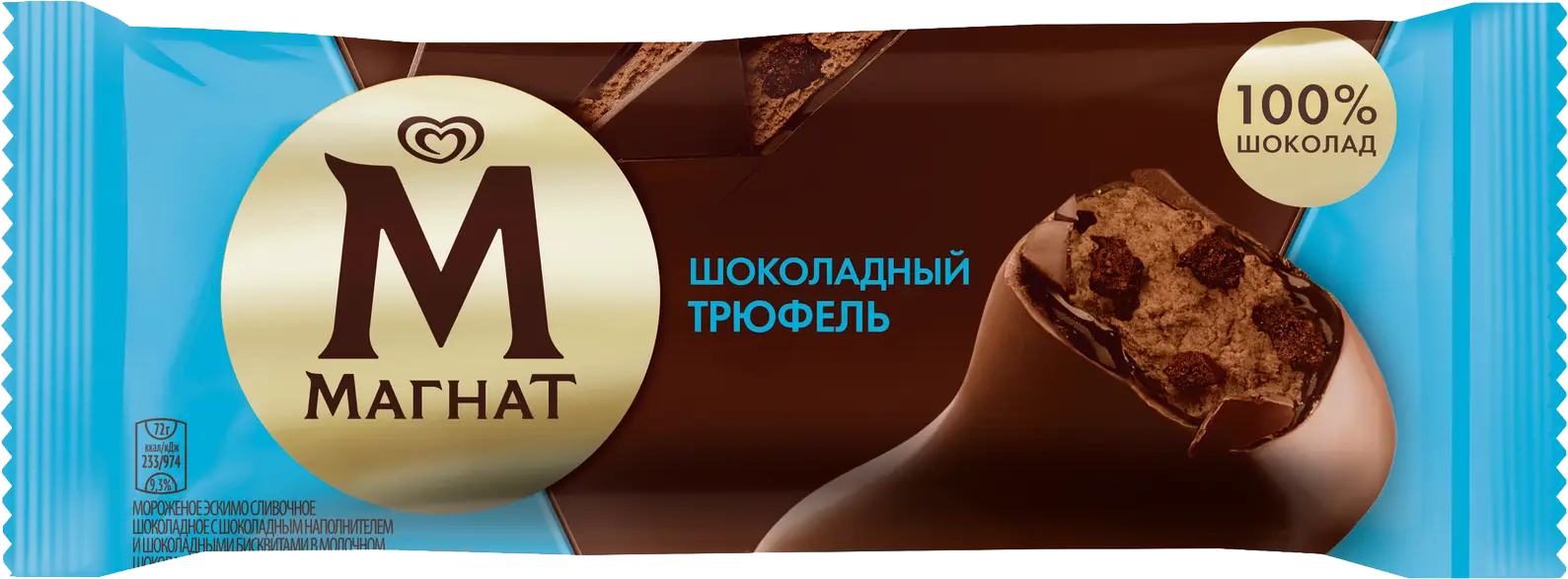 Мороженое Магнат Эскимо Шоколадный трюфель 8% 72г — в каталоге на сайте  сети Магнит | Краснодар