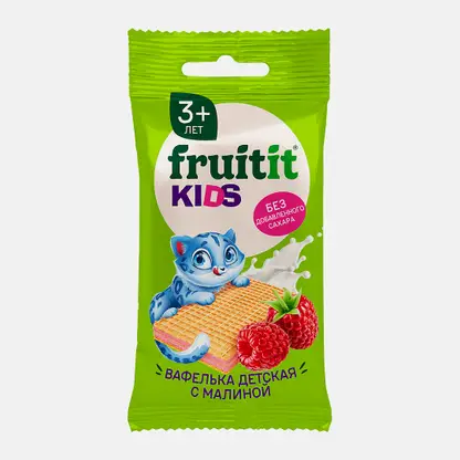 Вафли детские с малиной Fruit it Kids 20г