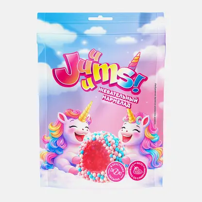 Жевательный мармелад со вкусом клубники со сливками в обсыпке Juuums 80г