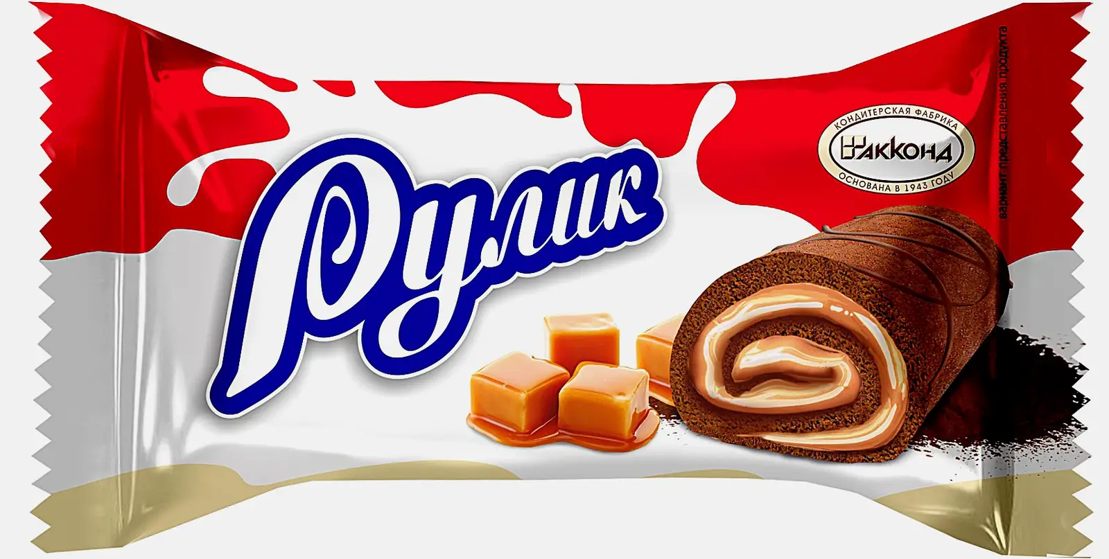 Изображение товара Десерт бисквитный Рулик Акконд 300 г классический шоколадный вкус