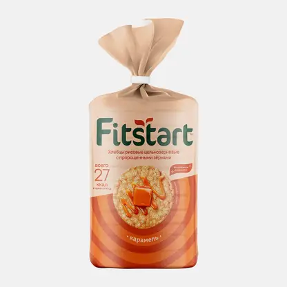 Хлебцы Fitstart рисовые Карамель 100г