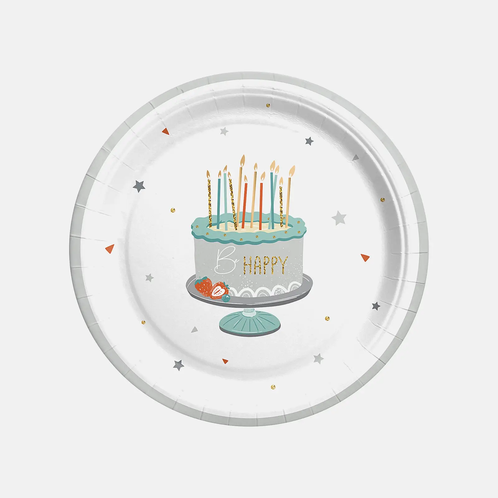 Тарелки картонные Пакетико Party 18см 6шт