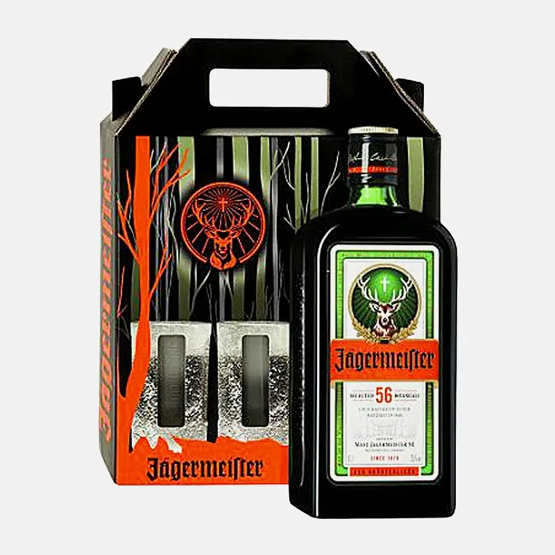 Ликер десертный Jagermeister 35% 700мл + 2 стопки