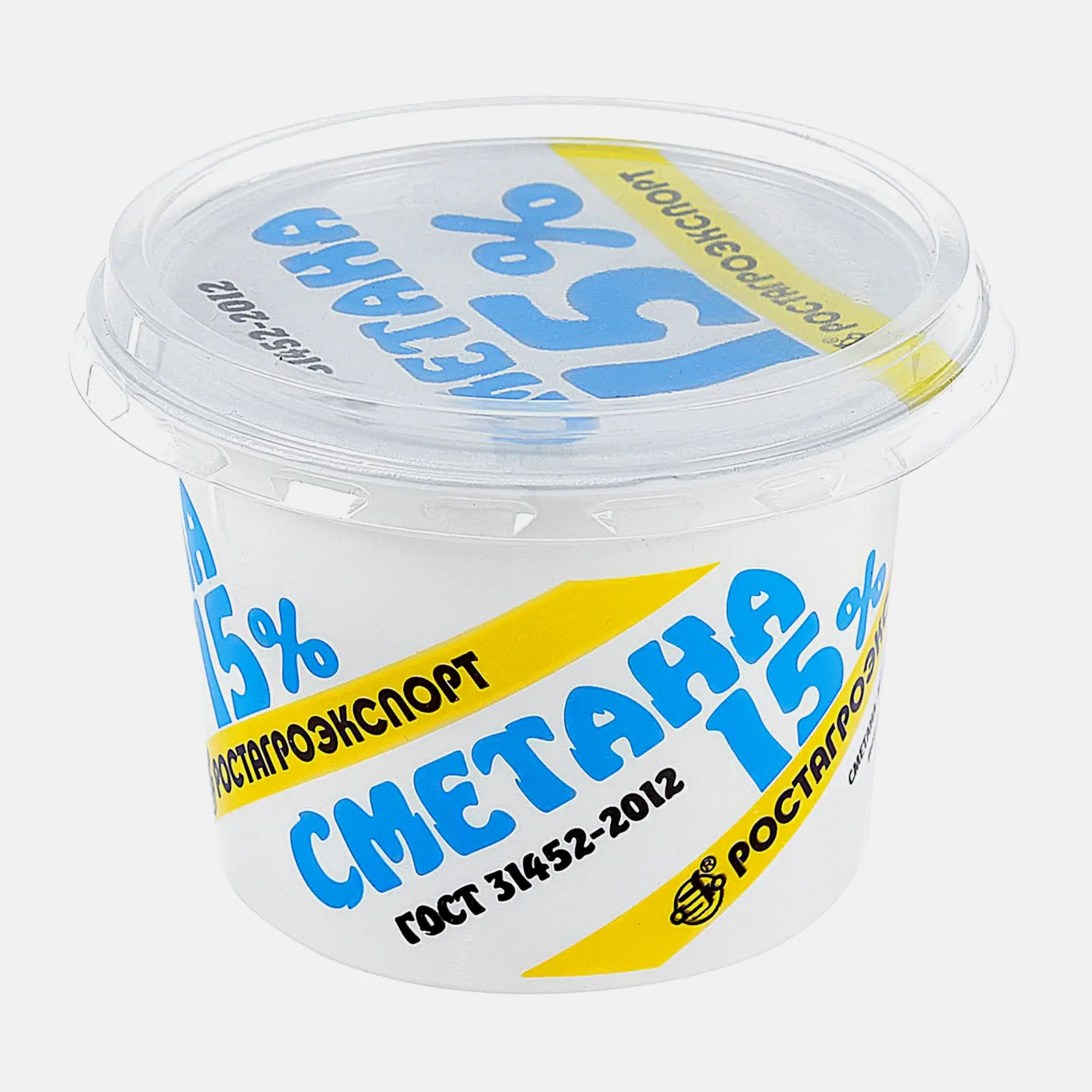 Изображение товара Сметана Ростагроэкспорт 15% 180г - без консервантов