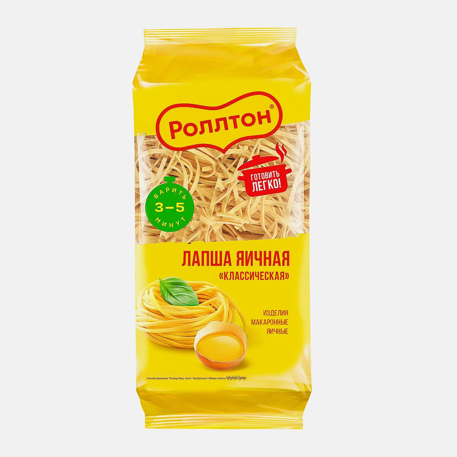 Изображение товара Лапша Роллтон Яичная классическая 400г быстрое и вкусное блюдо
