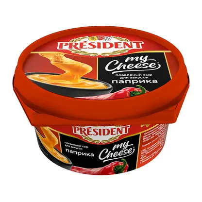 Изображение товара Сыр плавленый My cheese Паприка 53% President 125г